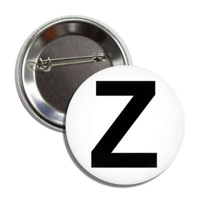 letter z capital white black button