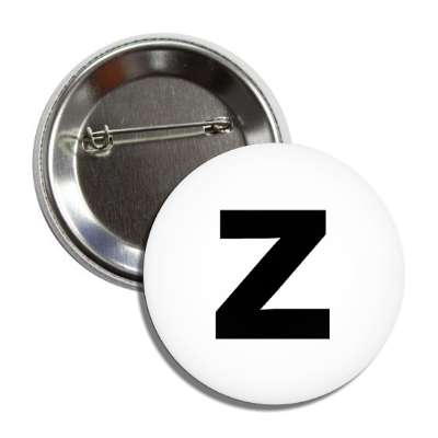 letter z lower case white black button