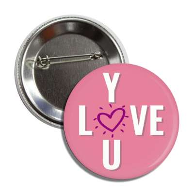 love you crossword pink button