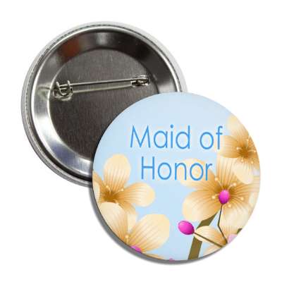 maid of honor flowers colorful button