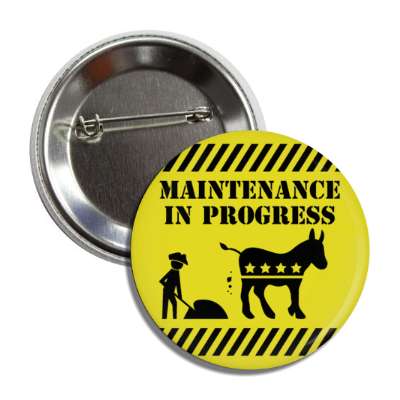 maintenance in progress republican democrat donkey button