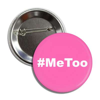 metoo hashtag pink white button