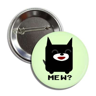 mew cartoon cat button