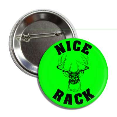 nice rack green black deer joke button