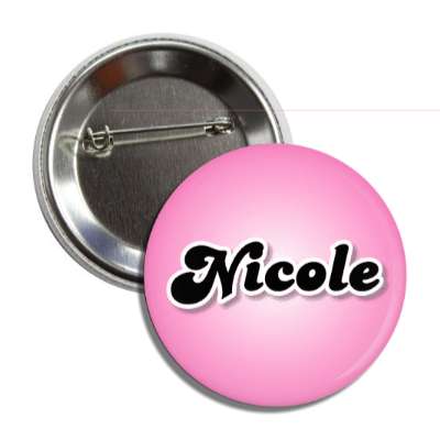 nicole female name pink button