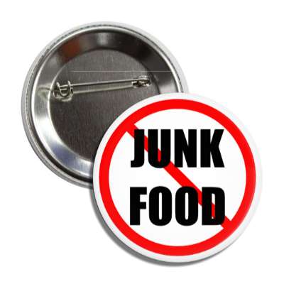 no junk food red slash button