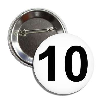 number 10 white black button