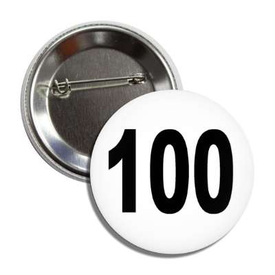number 100 white black button