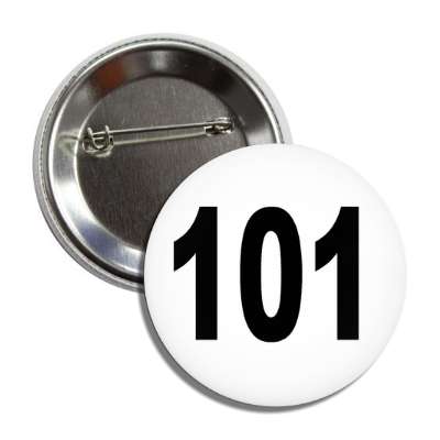 number 101 white black button