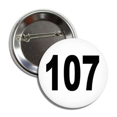 number 107 white black button