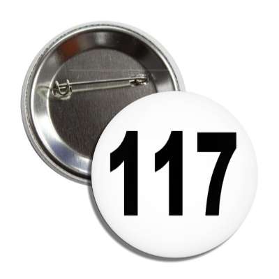 number 117 white black button