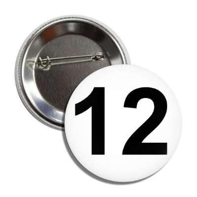 number 12 white black button
