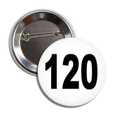number 120 white black button