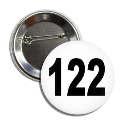 number 122 white black button