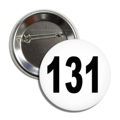 number 131 white black button