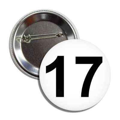 number 17 white black button