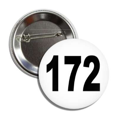 number 172 white black button