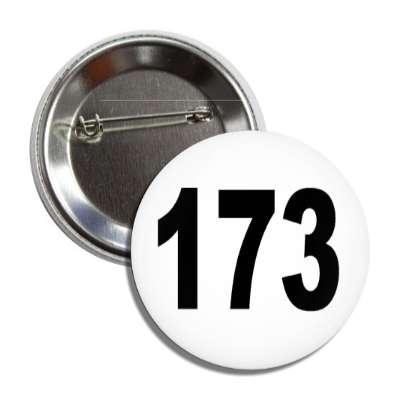 number 173 white black button