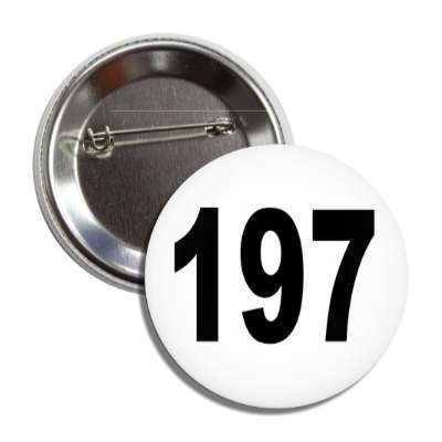 number 197 white black button