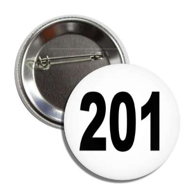 number 201 white black button