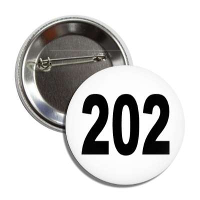 number 202 white black button