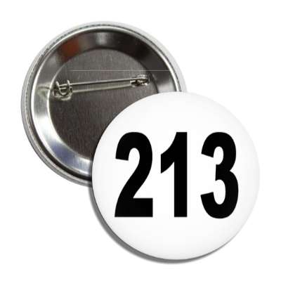 number 213 white black button