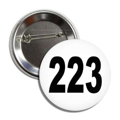number 223 white black button