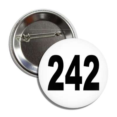 number 242 white black button