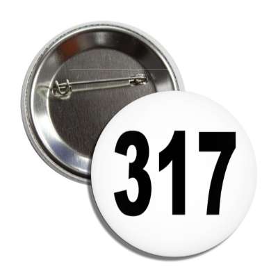 number 317 white black button
