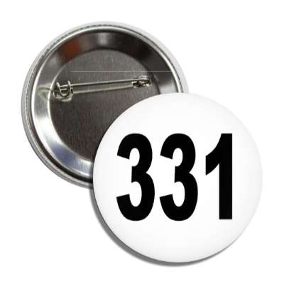 number 331 white black button