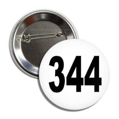 number 344 white black button