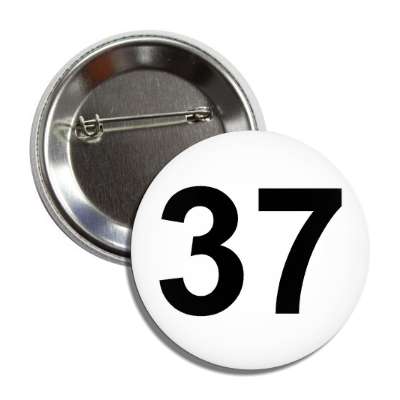 number 37 white black button