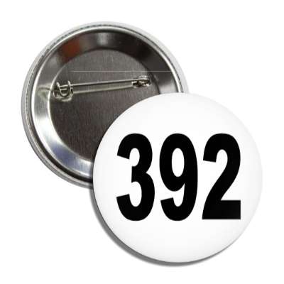 number 392 white black button