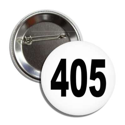 number 405 white black button