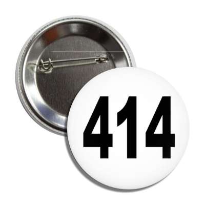 number 414 white black button