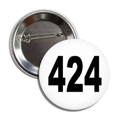 number 424 white black button