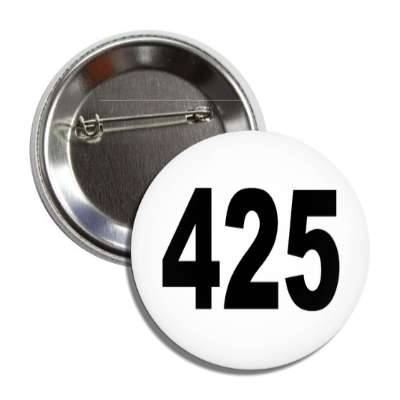 number 425 white black button
