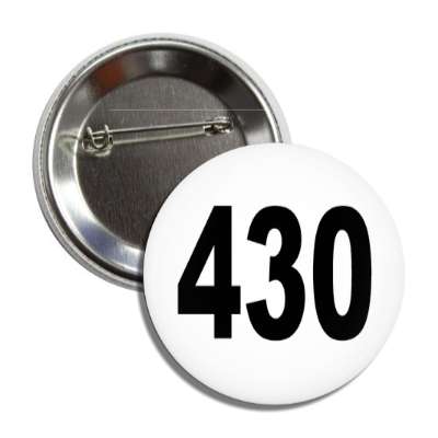 number 430 white black button