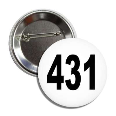 number 431 white black button