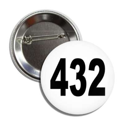 number 432 white black button