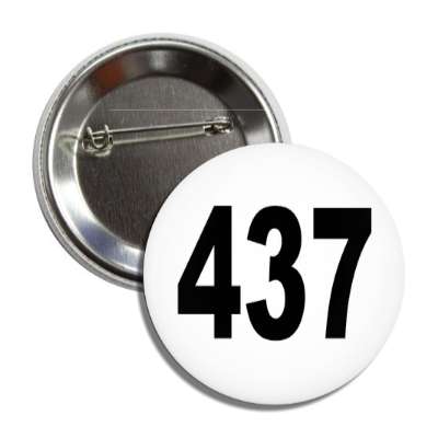 number 437 white black button