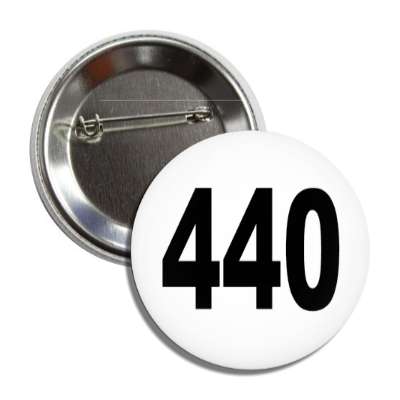 number 440 white black button