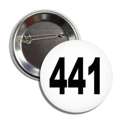 number 441 white black button
