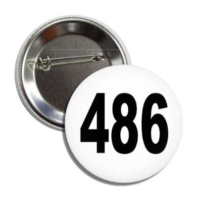 number 486 white black button