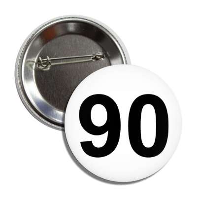 number 90 white black button
