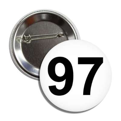 number 97 white black button
