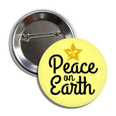 peace on earth yellow gold star button