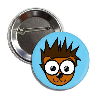 porcupine cute cartoon button