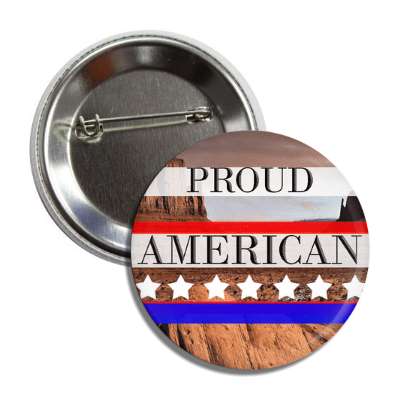 proud american cliffs red white blue stars button