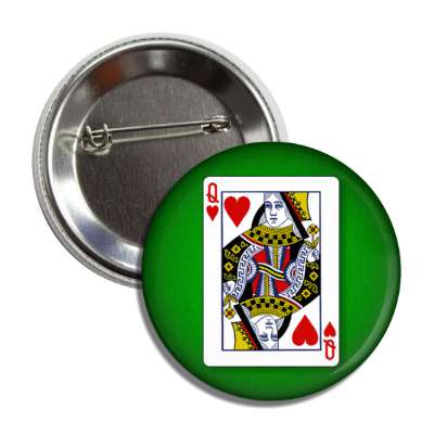 queen of hearts playing card button